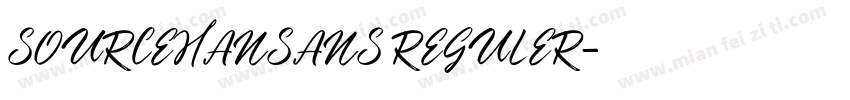SOURCEHANSANS REGULER字体转换